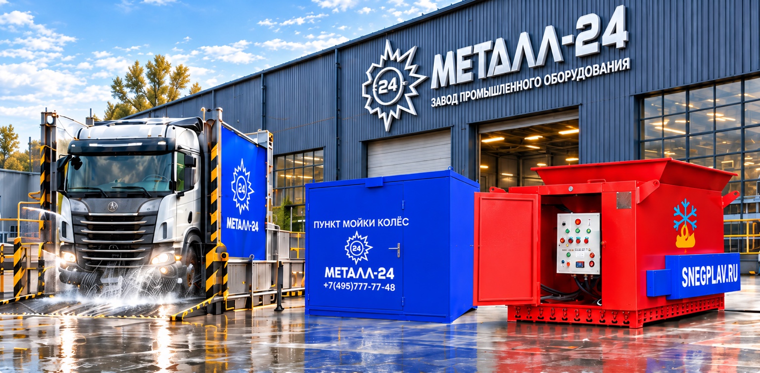Пункт мойки колёс и снегоплавильная установка SNEGPLAV — Металл-24